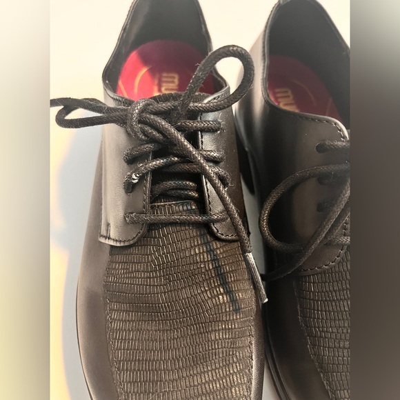 Munro Ronnie Water Resistant Lizard Black Derby Leather Suede 8.5 NWOT - Picture 10 of 10